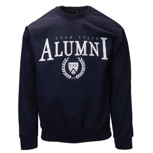 Utah State alumni leaf shield sweatshirt navy